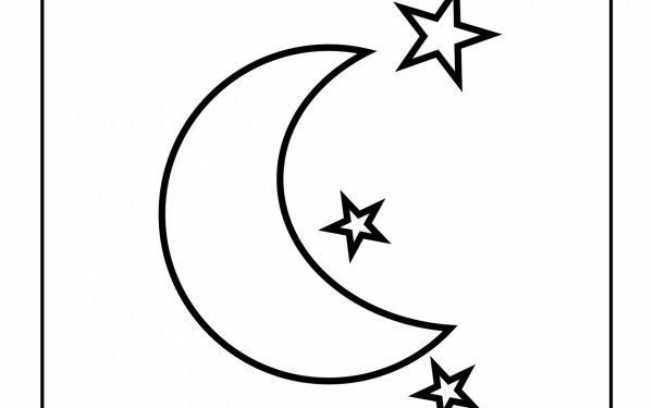 Трафарет полумесяц