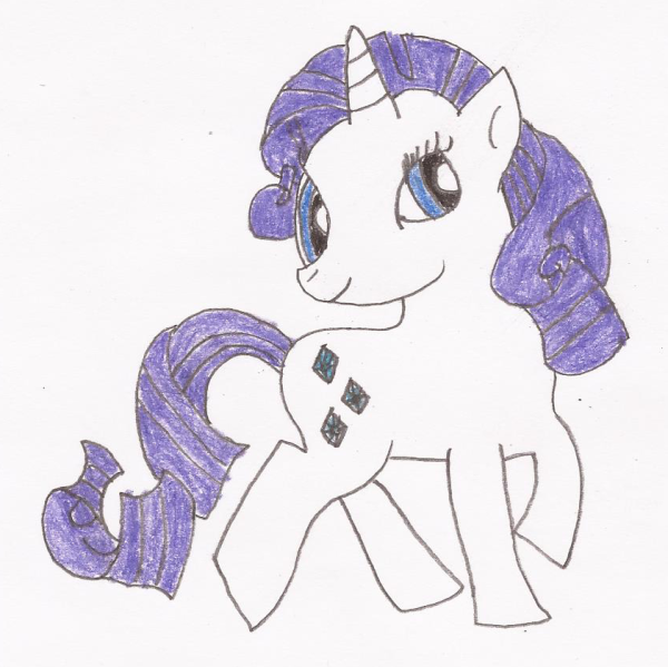Пони Рарити карандашом