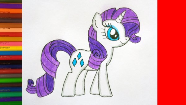 Рарити пони для срисовки