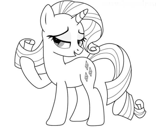 Как рисовать пони Рарити