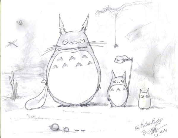 Мой сосед Тоторо для срисовки
