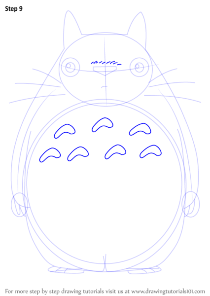 Тоторо рисунок поэтапно