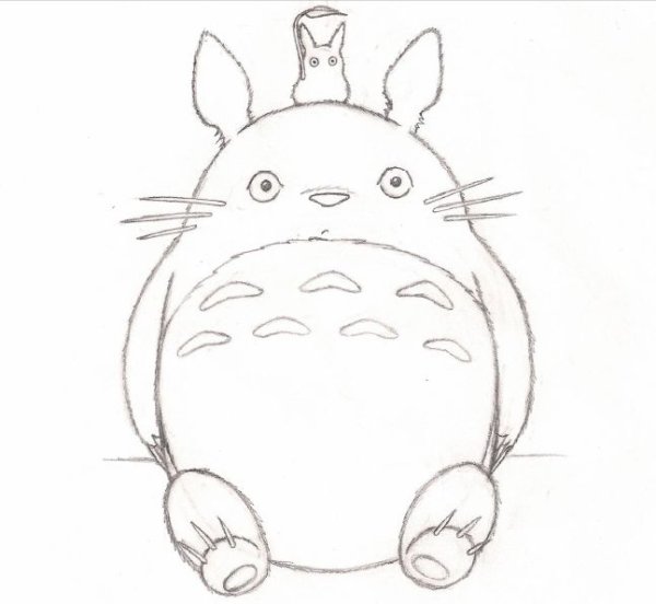 Аниме Тоторо контур