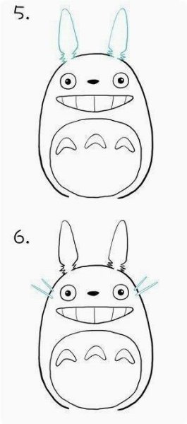 Поэтапное рисование Тоторо