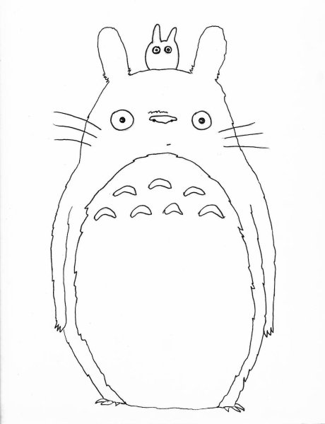 Мой сосед Тоторо раскраска