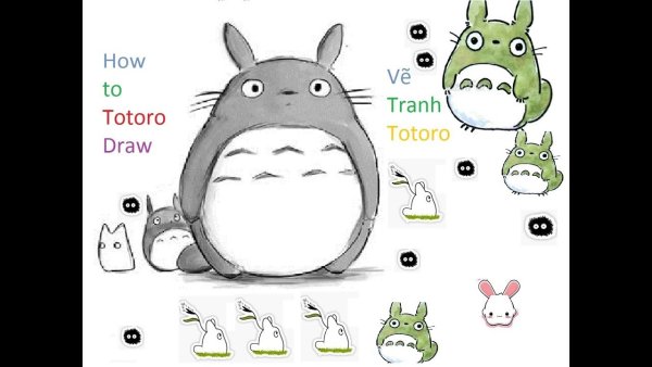 Рисунок Тоторо в виде смс