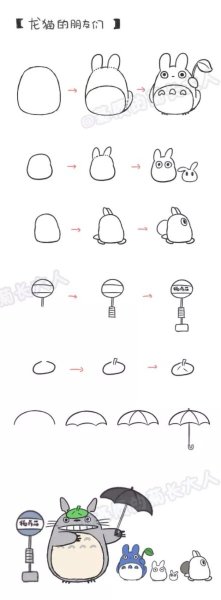 Тоторо рисунок поэтапно