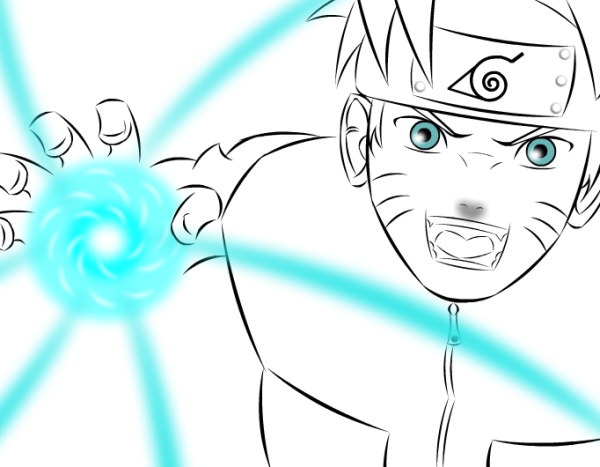 Наруто расенган для срисовки