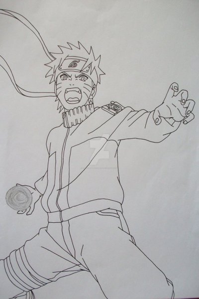 Наруто расенган скетч