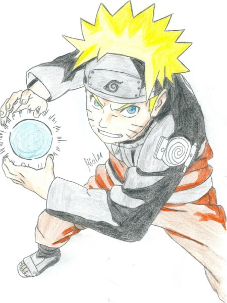 Наруто с решенганом раскраска