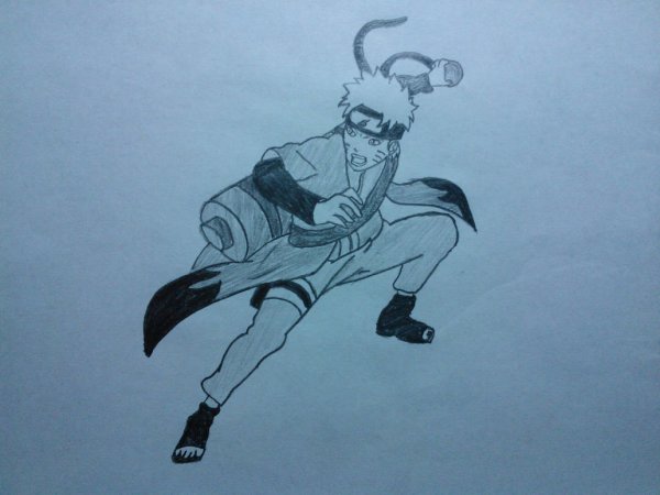 Раскраска Наруто с расенганом