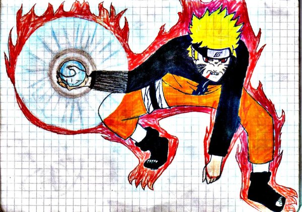 Наруто расенган нарисовать
