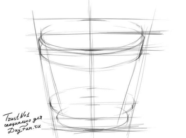 Стакан в перспективе