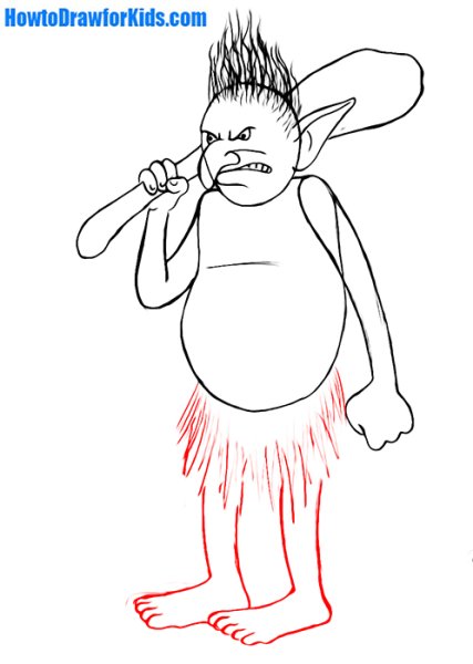 Тролли рисунок поэтапно