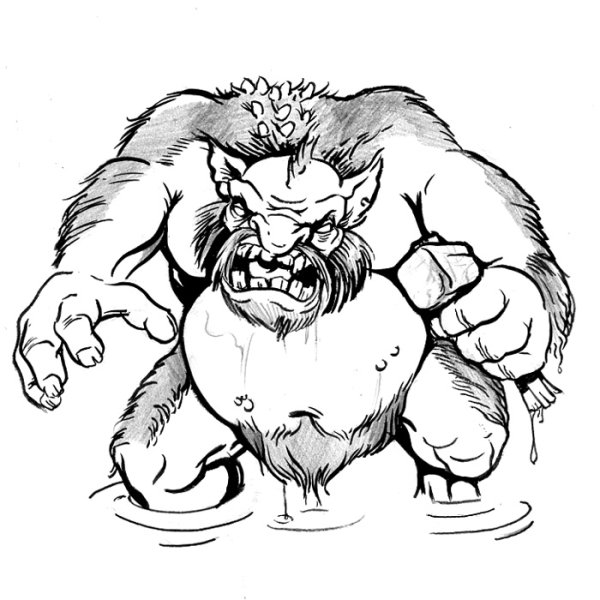 Тролль рисунок карандашом