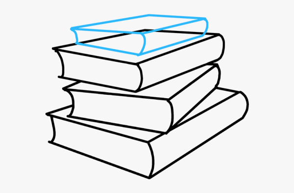 Стопка книг силуэт