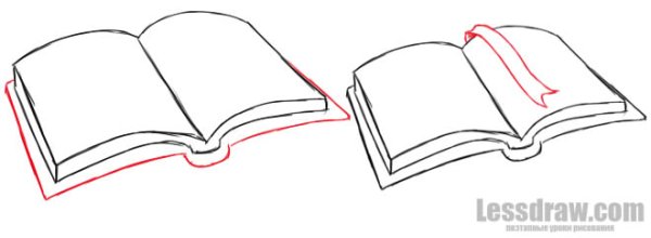 Рисунок книги поэтапно