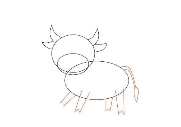 Поэтапное рисование быка