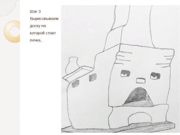 Печь раскраска для детей