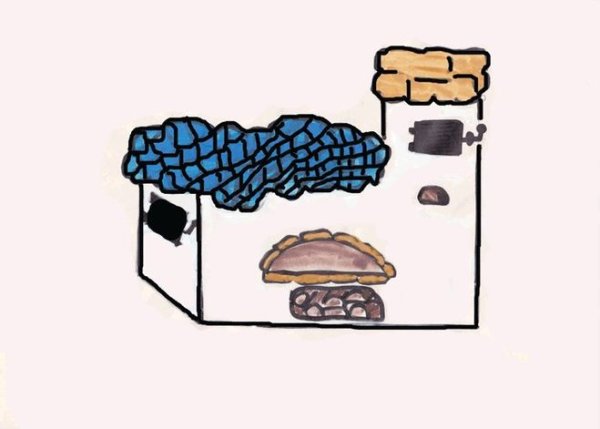 Рисование детьми русской печи