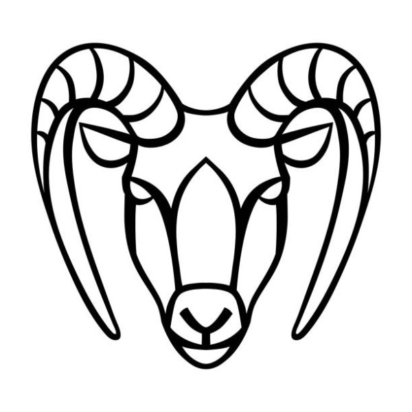 Маска козерога макет