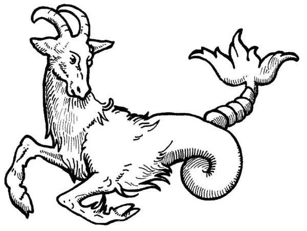 Козерог трафарет