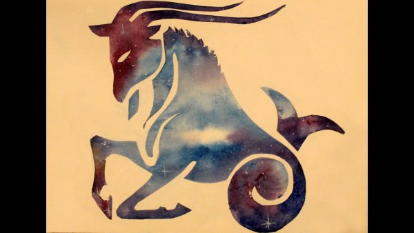 Козерог акварель