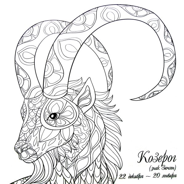Раскраски антистресс знаки зодиака