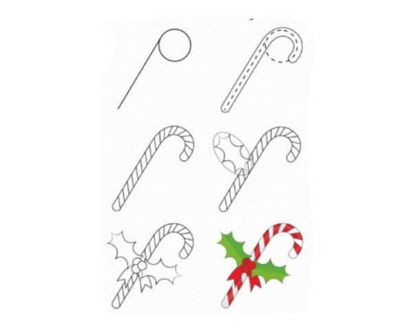 Леденцы рисование поэтапное