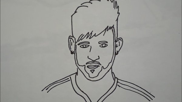 Неймар карандашом срисовывать