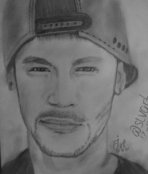 Неймар портрет карандашом