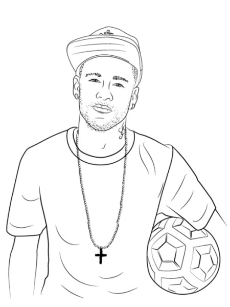 Рисунок футболиста Neymar