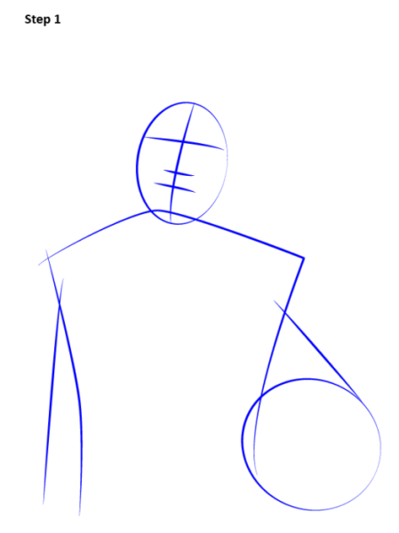 Как рисовать футболиста по шагам