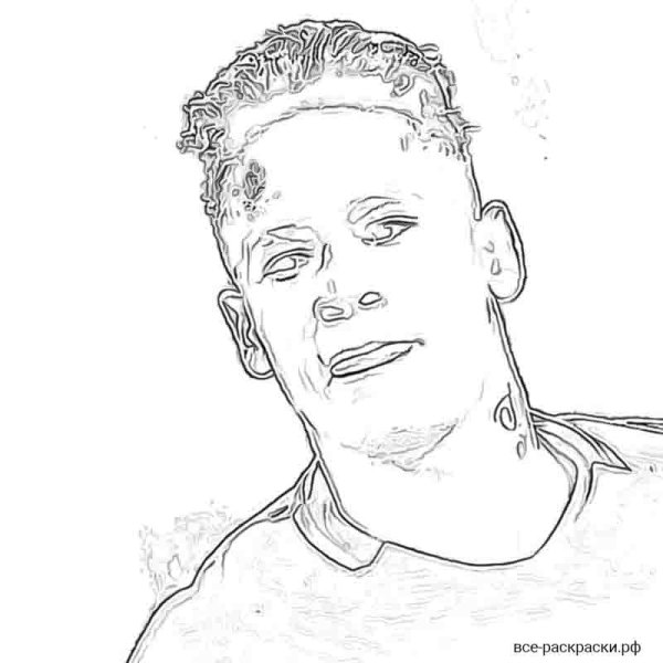 Портрет Неймара карандашом