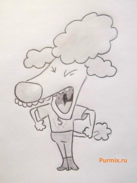 Котопес рисунок карандашом