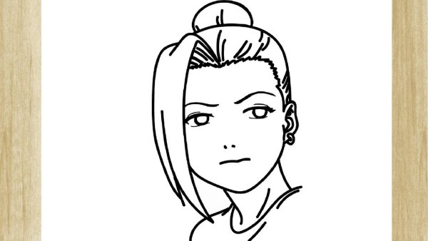 Раскраска ино из Наруто лицо