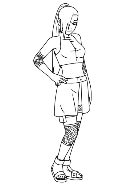 Наруто раскраски ино Яманака