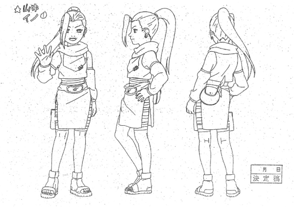 Раскраска ино из Наруто