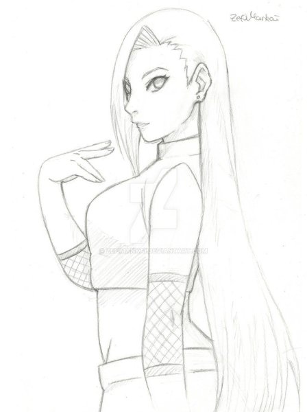 Ино Яманака карандашом