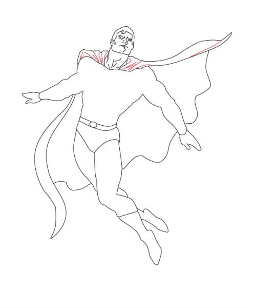 Супермен рисунок легкий