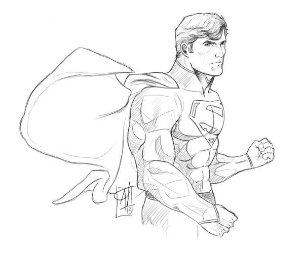 Супермен карандашом