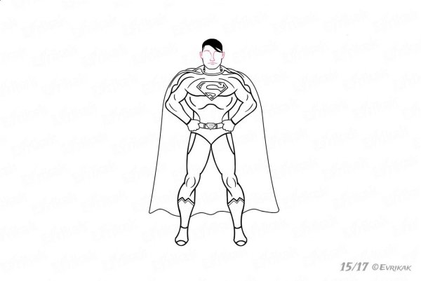 Костюм супергероя рисунок карандашом