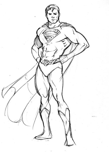 Супермен зарисовка