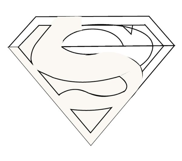 Эмблема Супермена раскраска