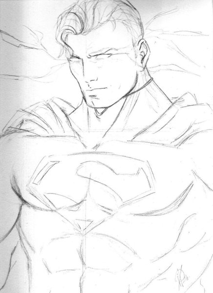 Супермен лицо рисунок