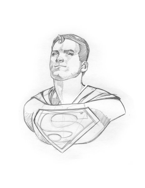 Супермен карандашом легко