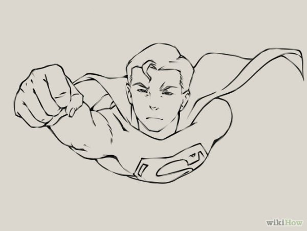 Супермен для рисования легко