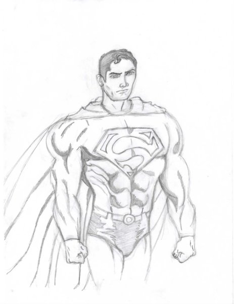 Лёгкие рисунки Супермена