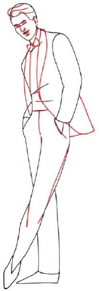 Поэтапное рисование парня