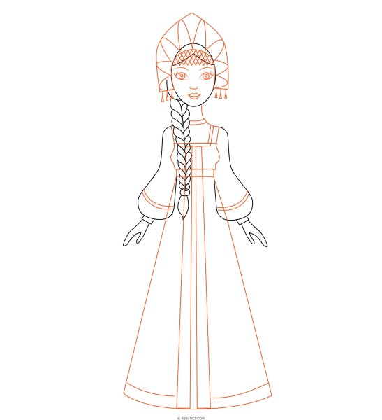 Раскраска Царевна Василиса Премудрая